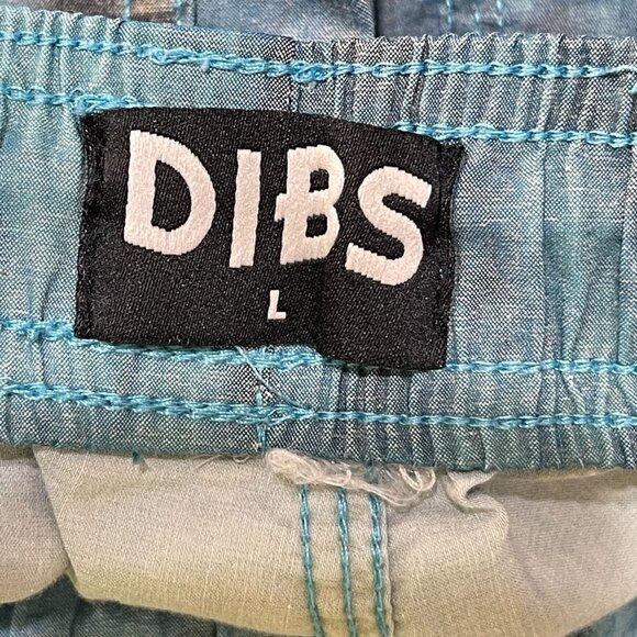 Dibs Men's Tye-Die Swim Shorts Board Short Blue Grey Size L Large - Picture 6 of 7